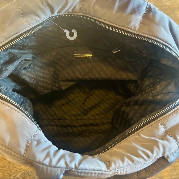 Steve Madden Large Gray Quilted Tote Bag - Picture 5 of 7